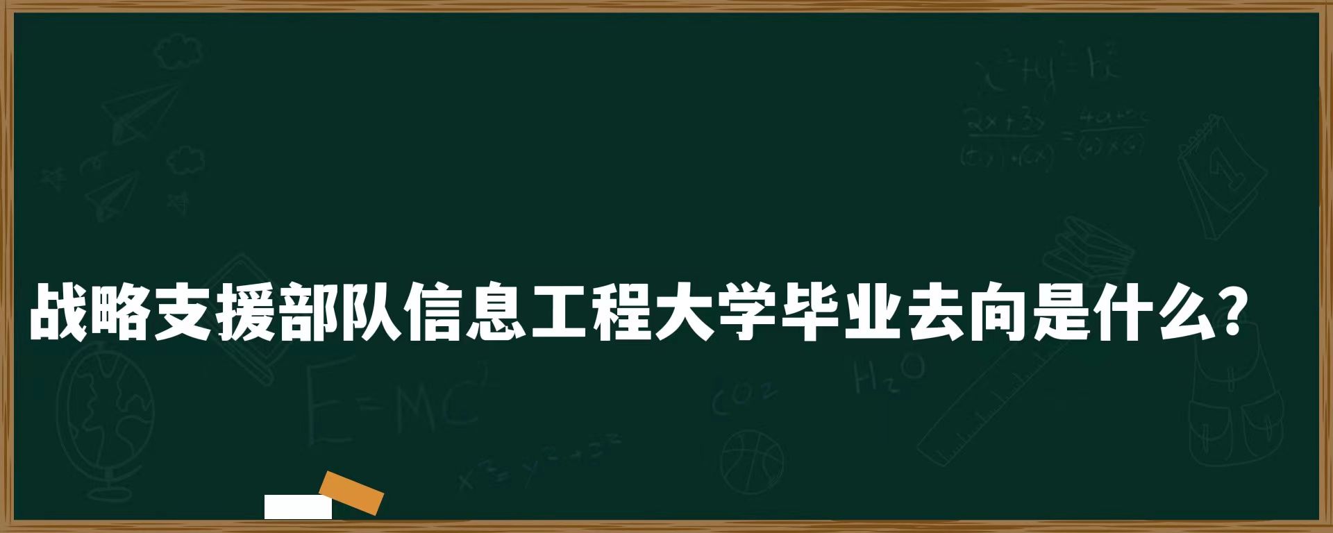 战略支援部队信息工程大学毕业去向是什么？