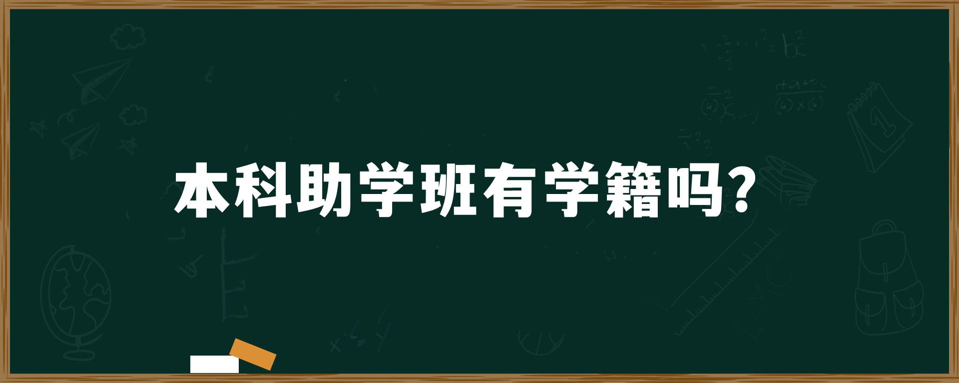 本科助学班有学籍吗？