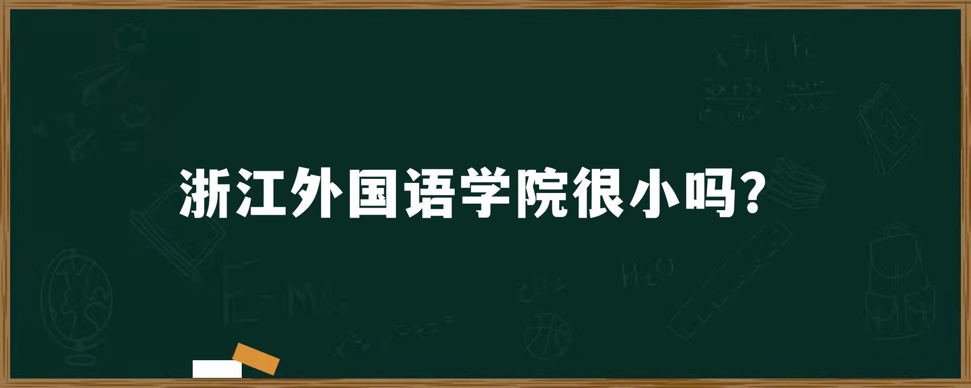 浙江外国语学院很小吗？