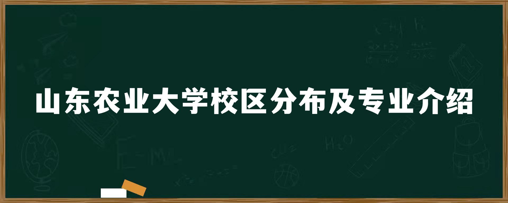 山东农业大学校区分布及专业介绍