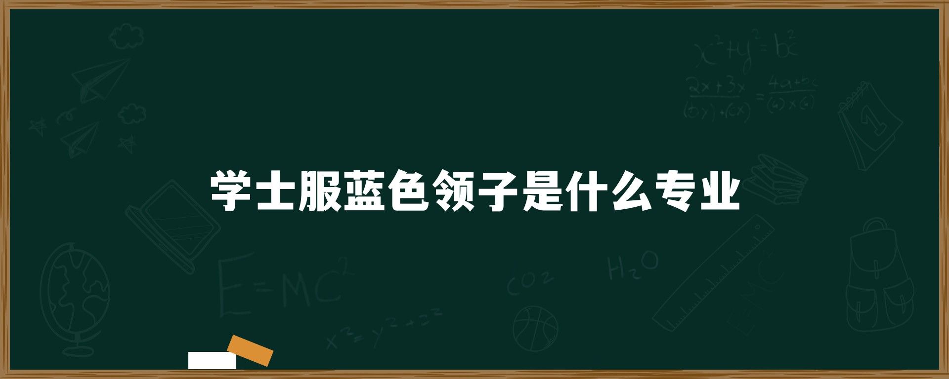 学士服蓝色领子是什么专业