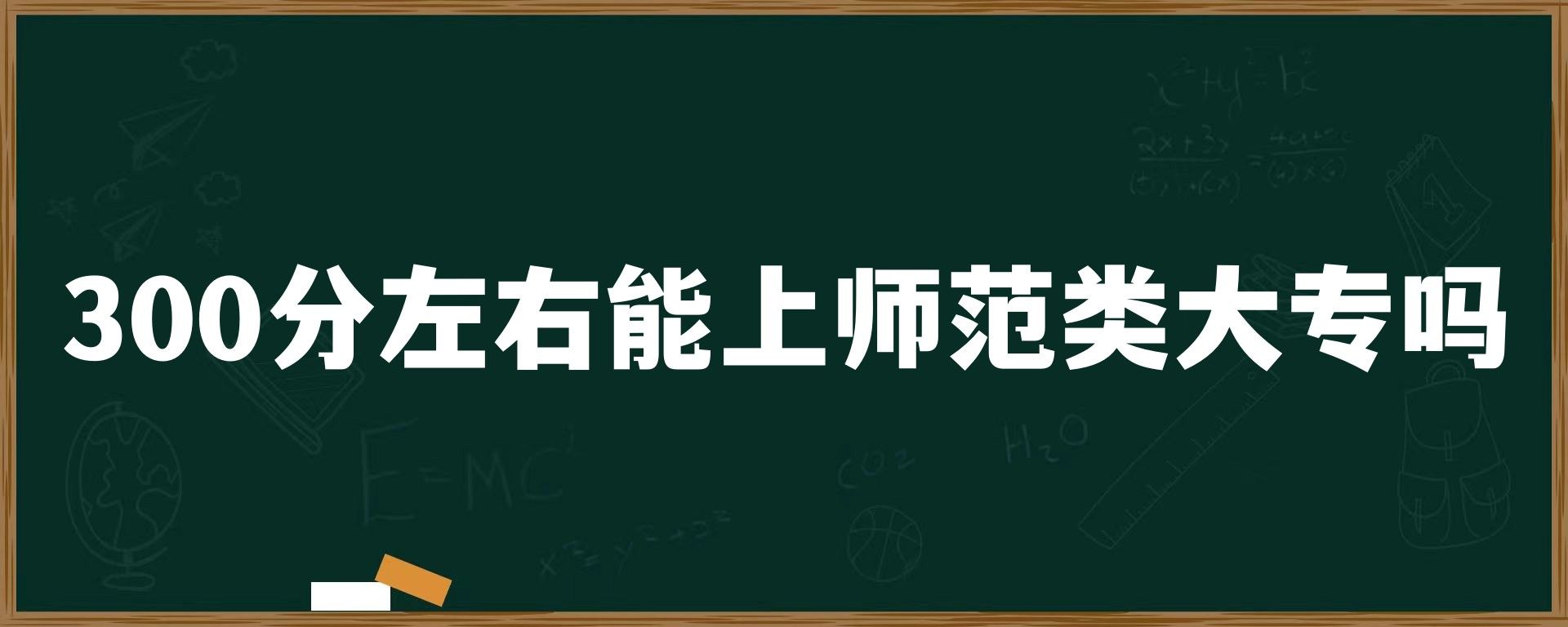 300分左右能上师范类大专吗