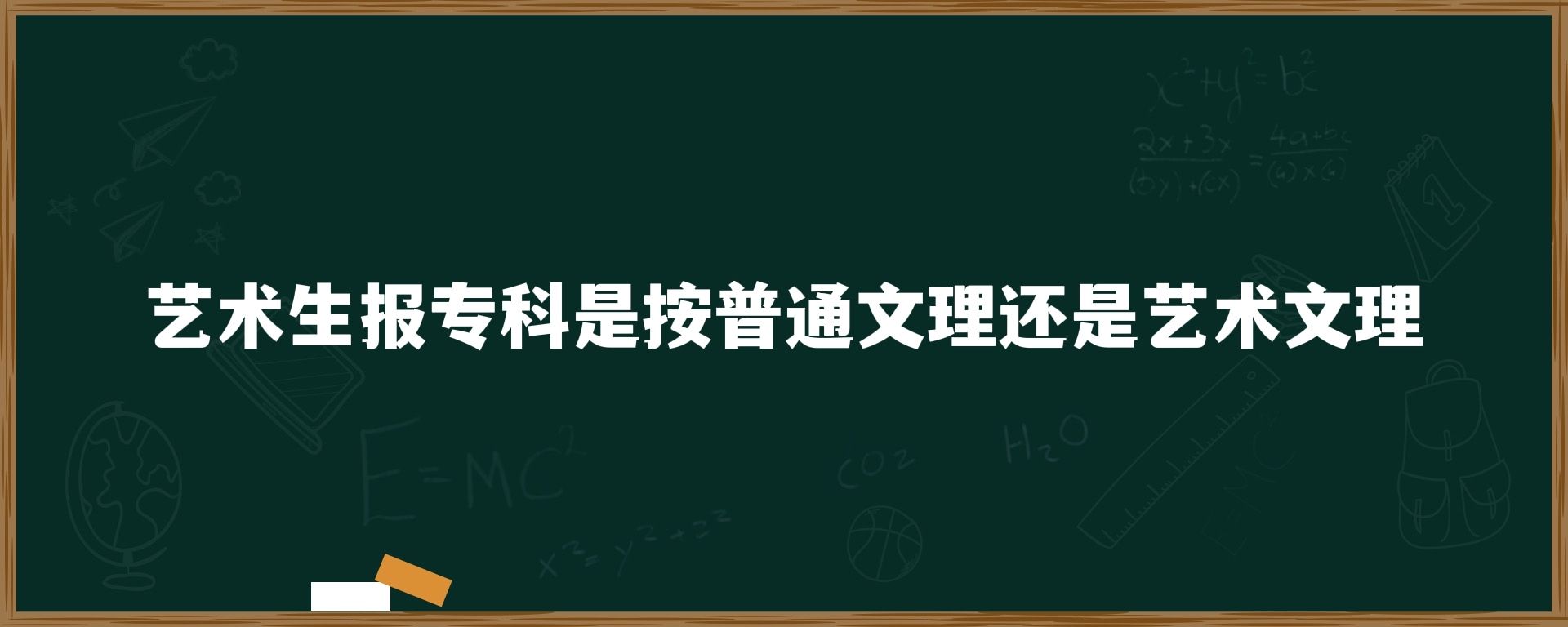 艺术生报专科是按普通文理还是艺术文理