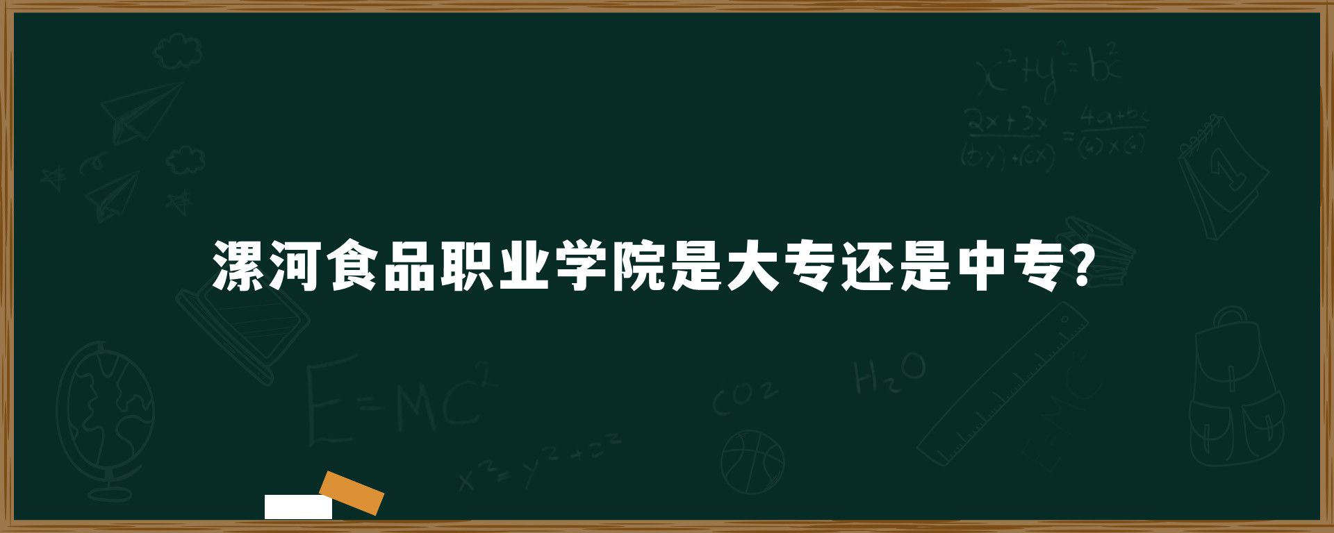 漯河食品职业学院是大专还是中专？