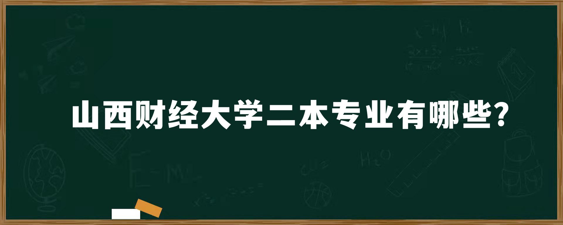 山西财经大学二本专业有哪些？