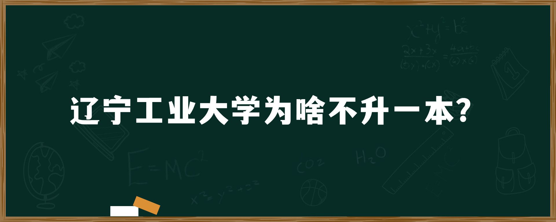 辽宁工业大学为啥不升一本？