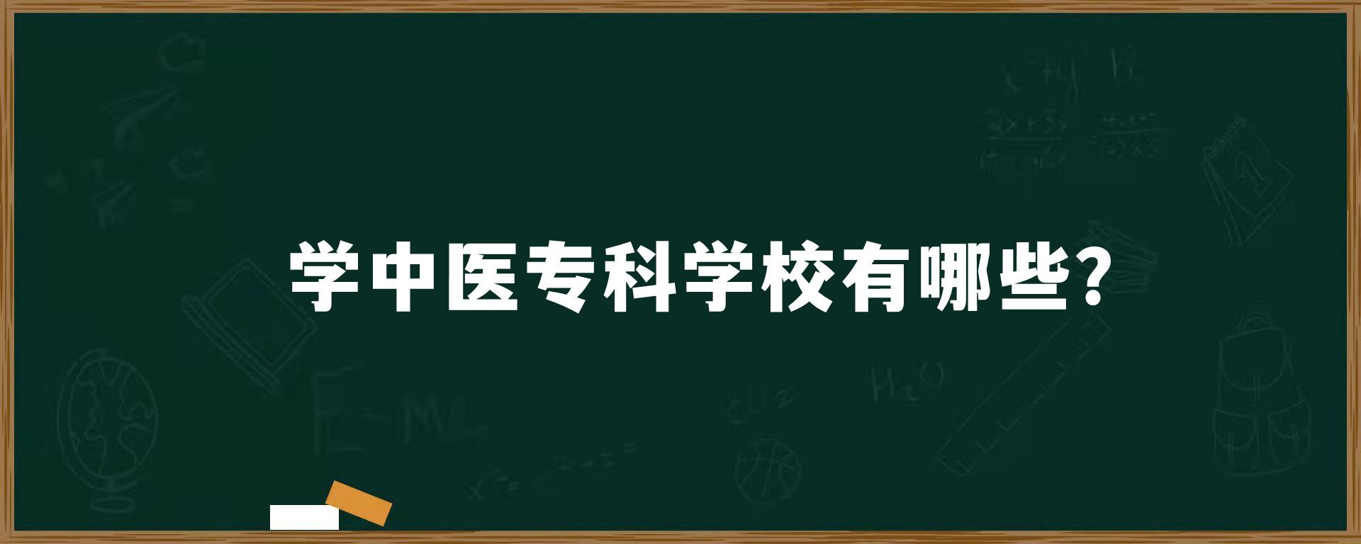 学中医专科学校有哪些？