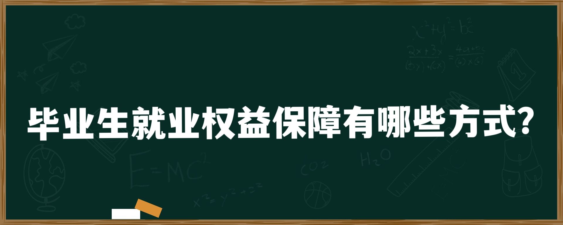 毕业生就业权益保障有哪些方式？