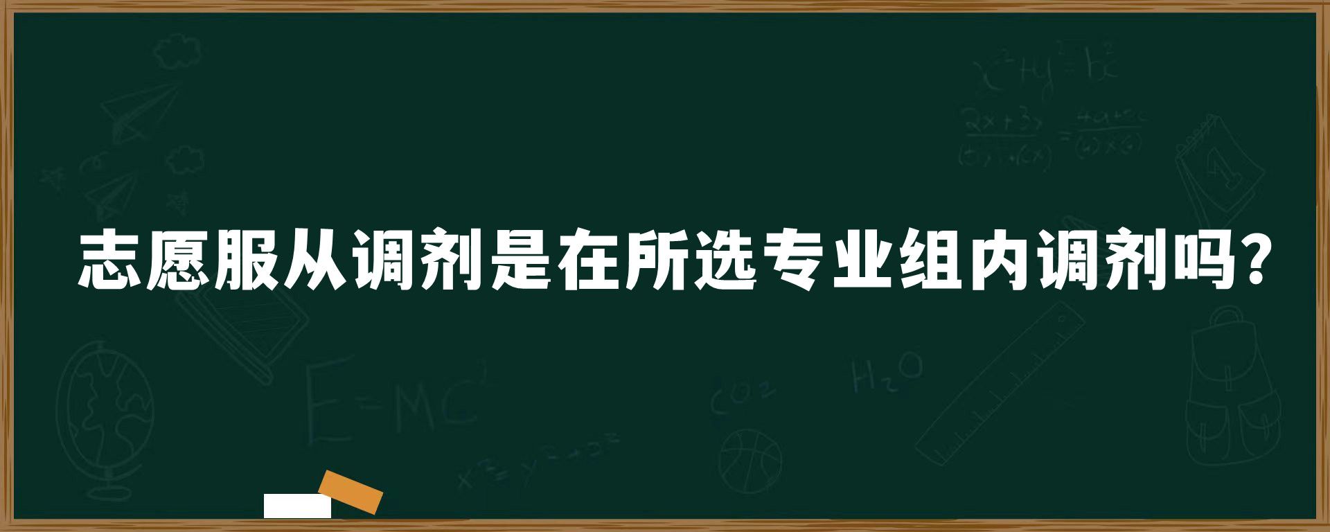 志愿服从调剂是在所选专业组内调剂吗？