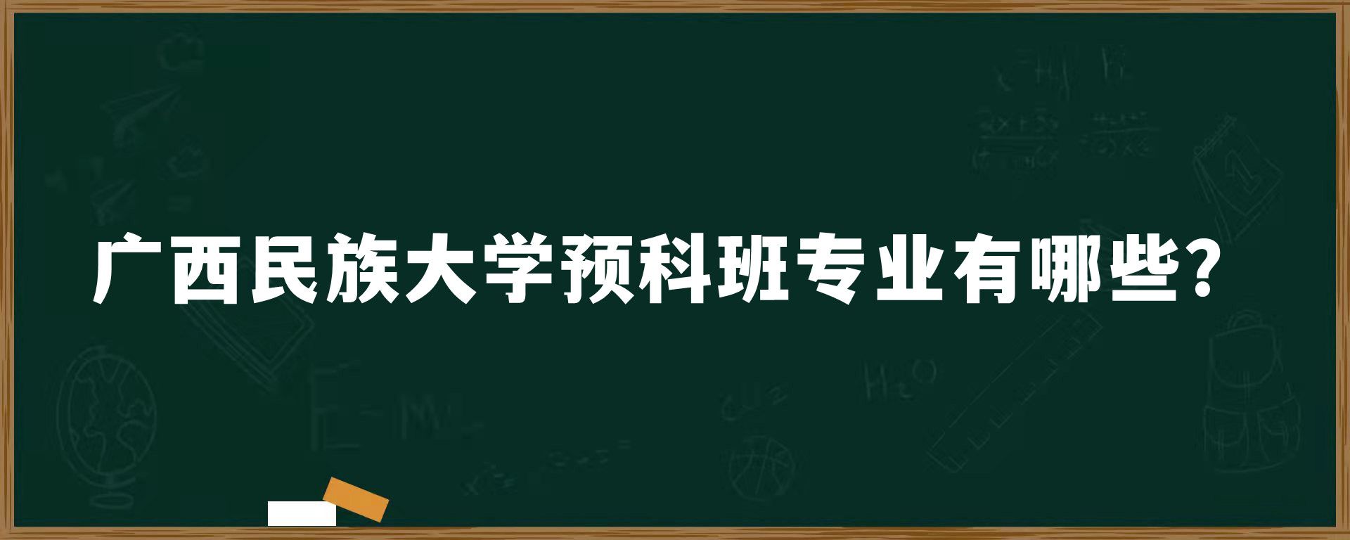 广西民族大学预科班专业有哪些？