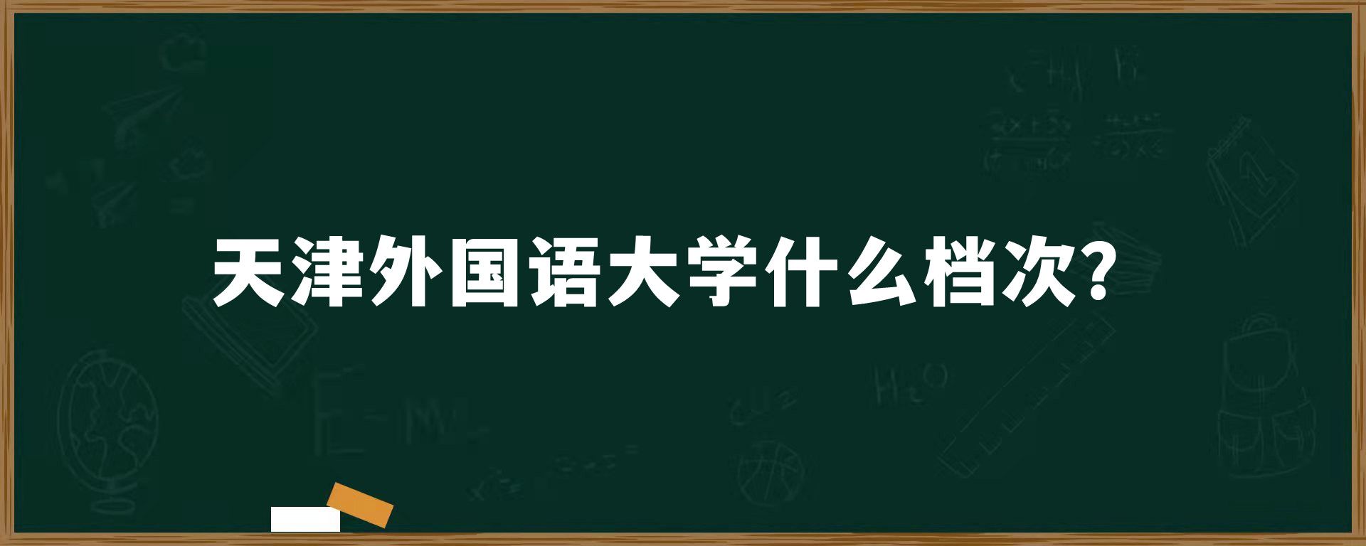 ​天津外国语大学什么档次？