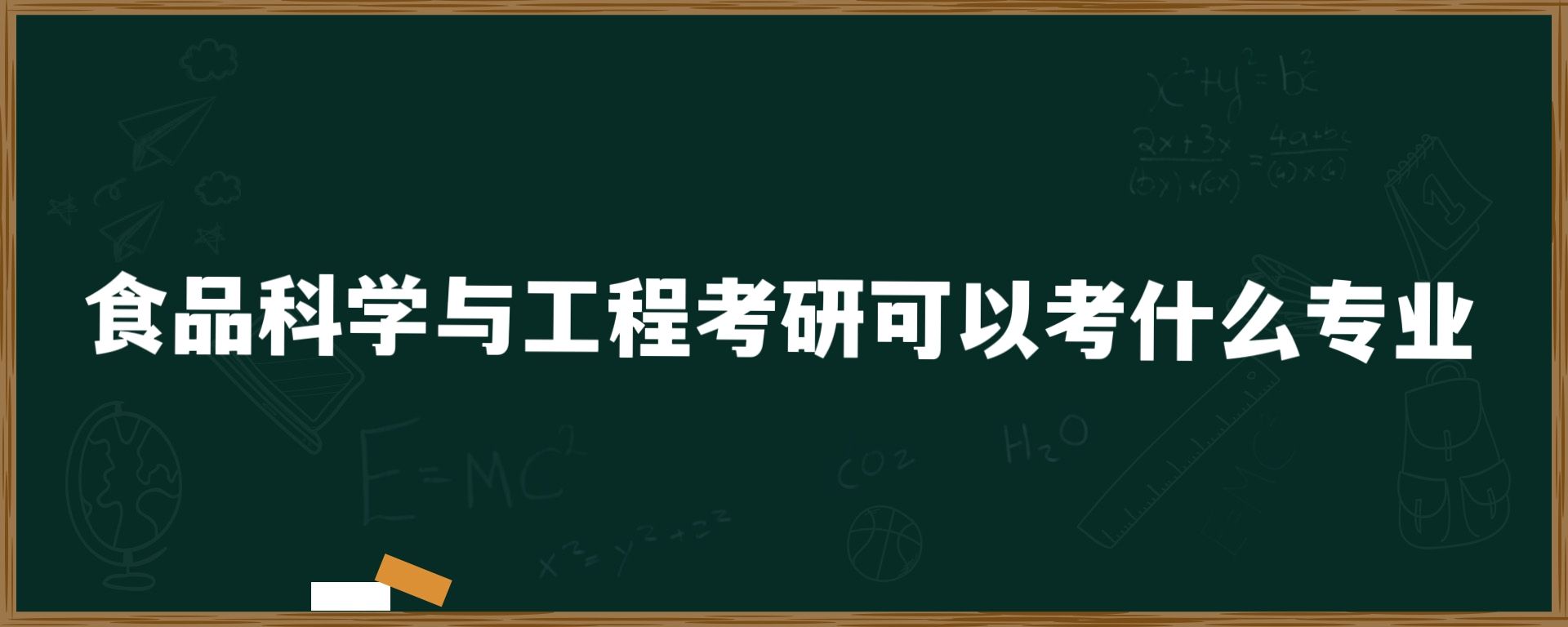 食品科学与工程考研可以考什么专业