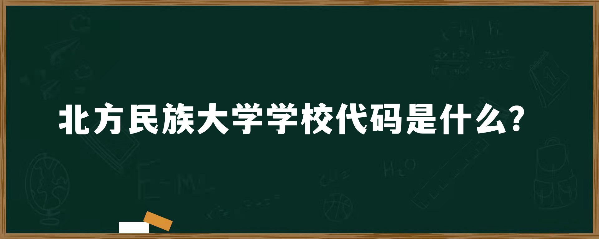 北方民族大学学校代码是什么？