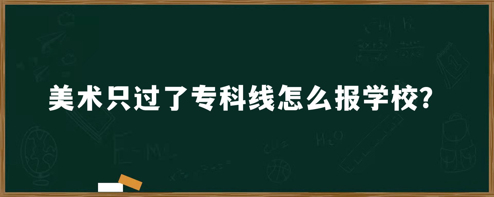 美术只过了专科线怎么报学校？