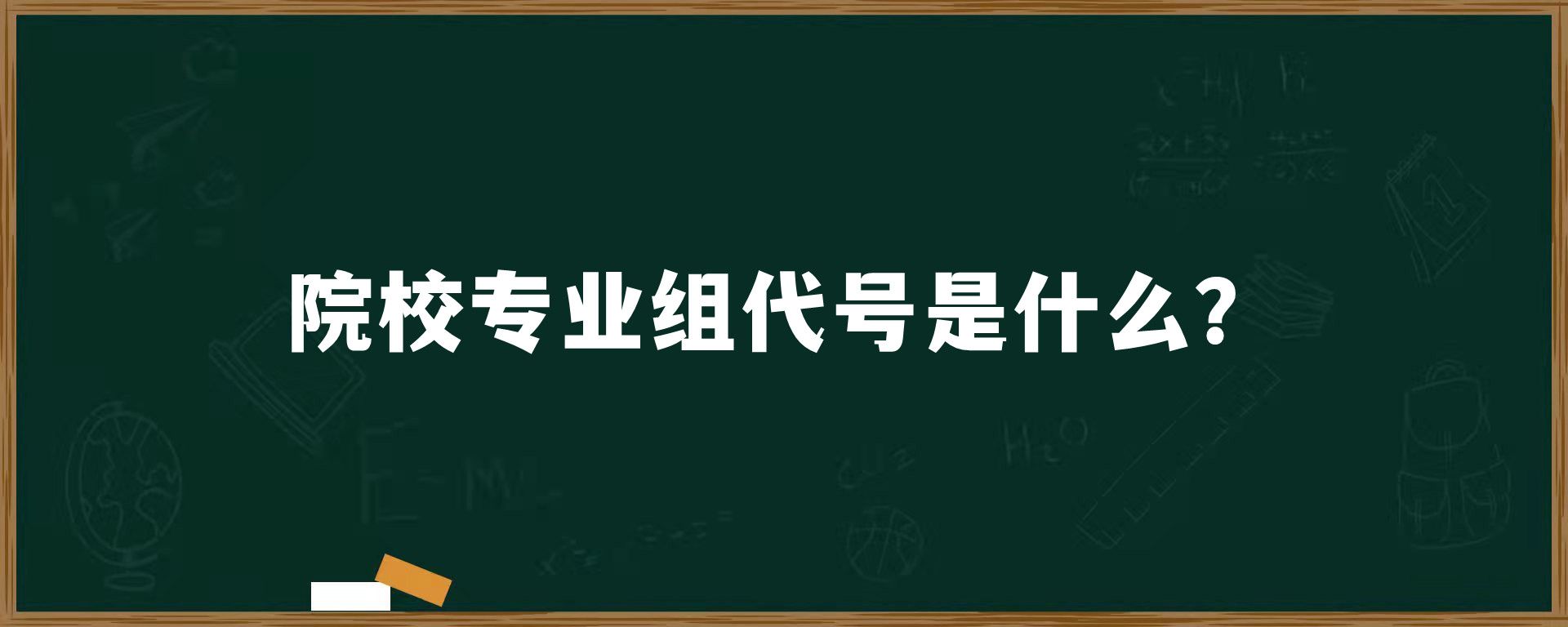 院校专业组代号是什么？