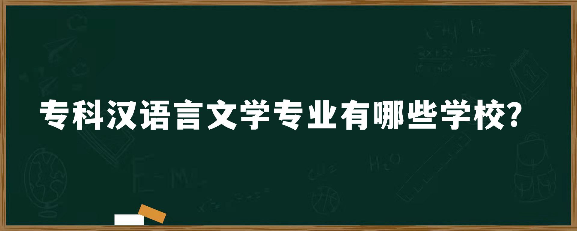 专科汉语言文学专业有哪些学校？