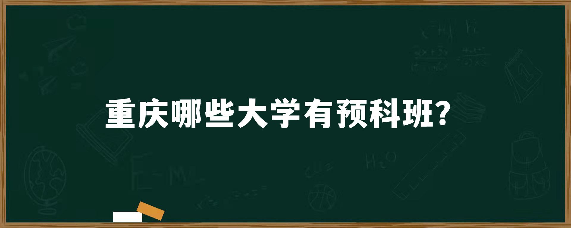 重庆哪些大学有预科班？