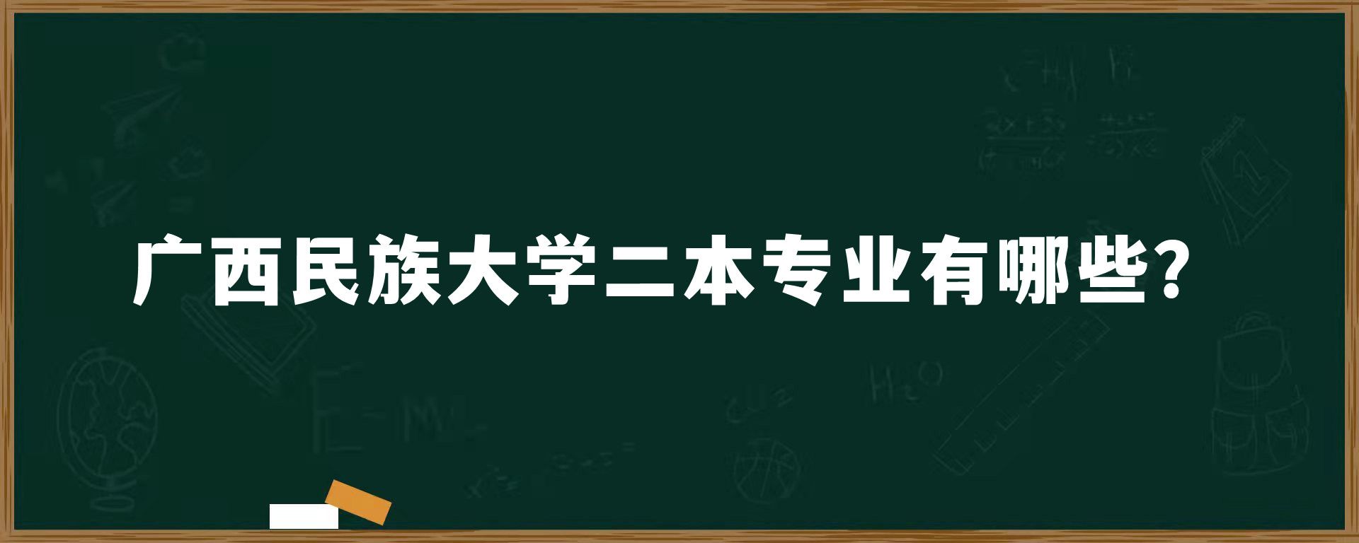 广西民族大学二本专业有哪些？