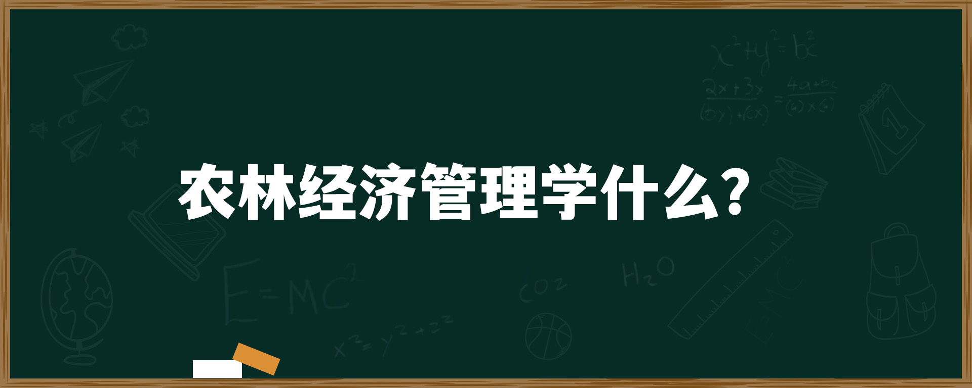 农林经济管理学什么?