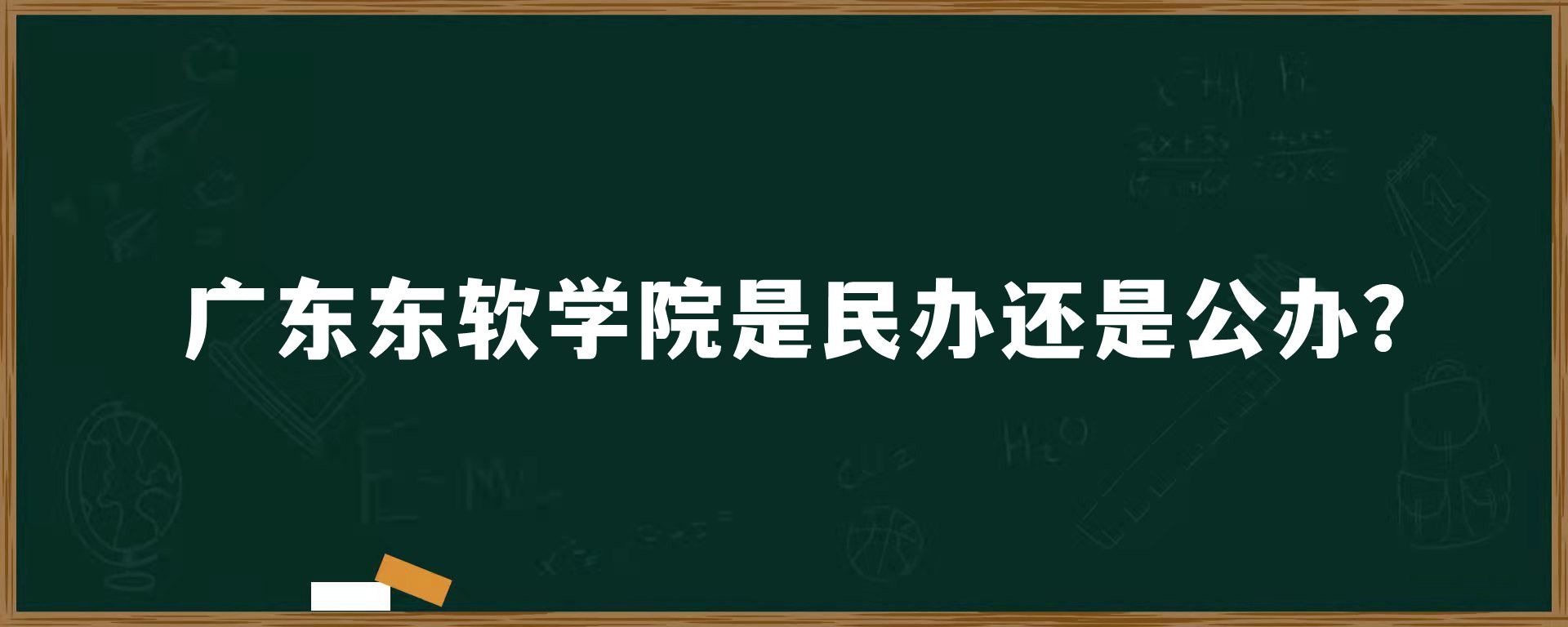 ​广东东软学院是民办还是公办？