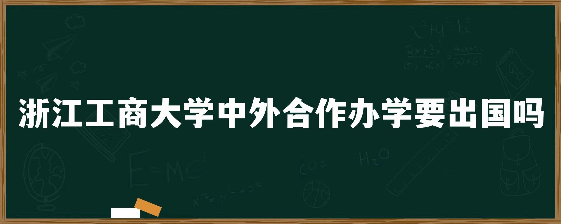 浙江工商大学中外合作办学要出国吗