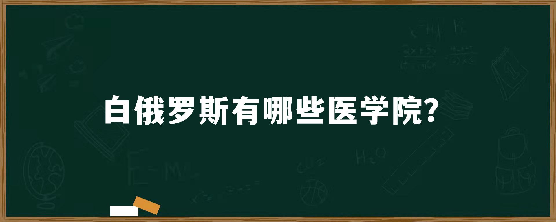 白俄罗斯有哪些医学院？