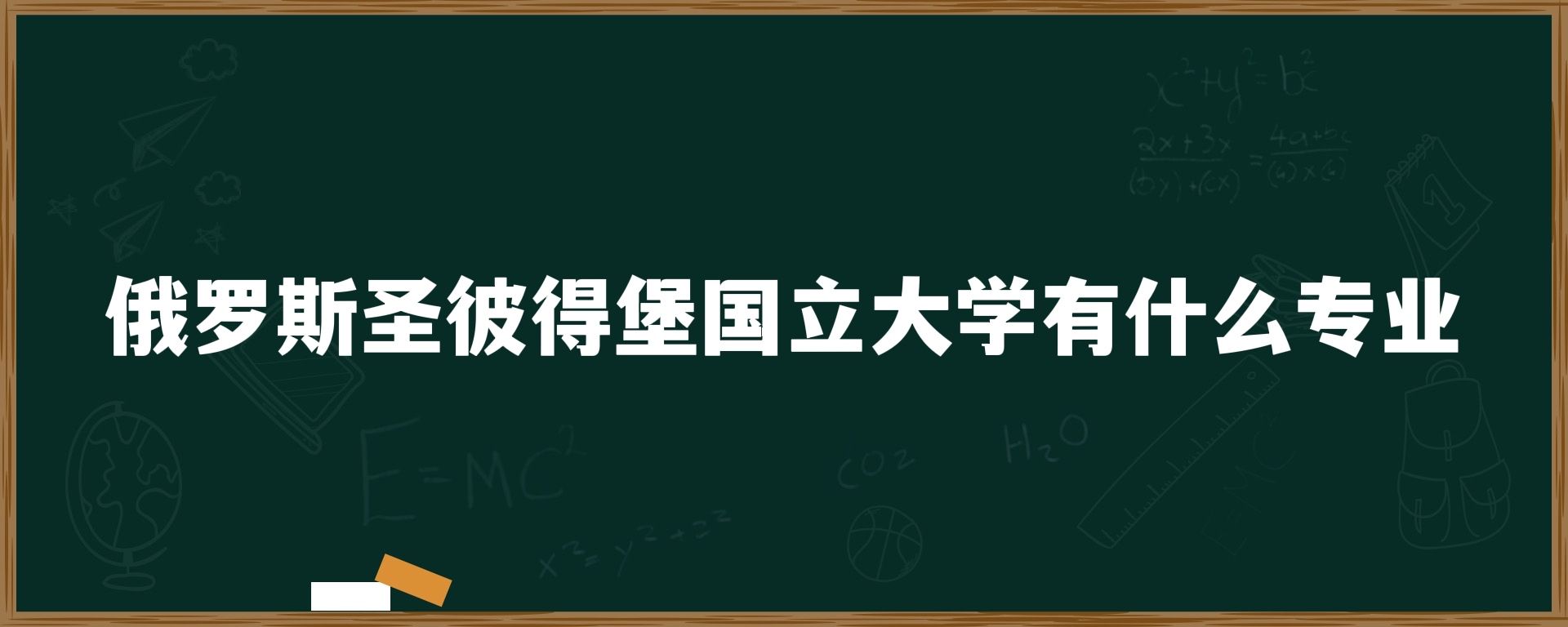 俄罗斯圣彼得堡国立大学有什么专业