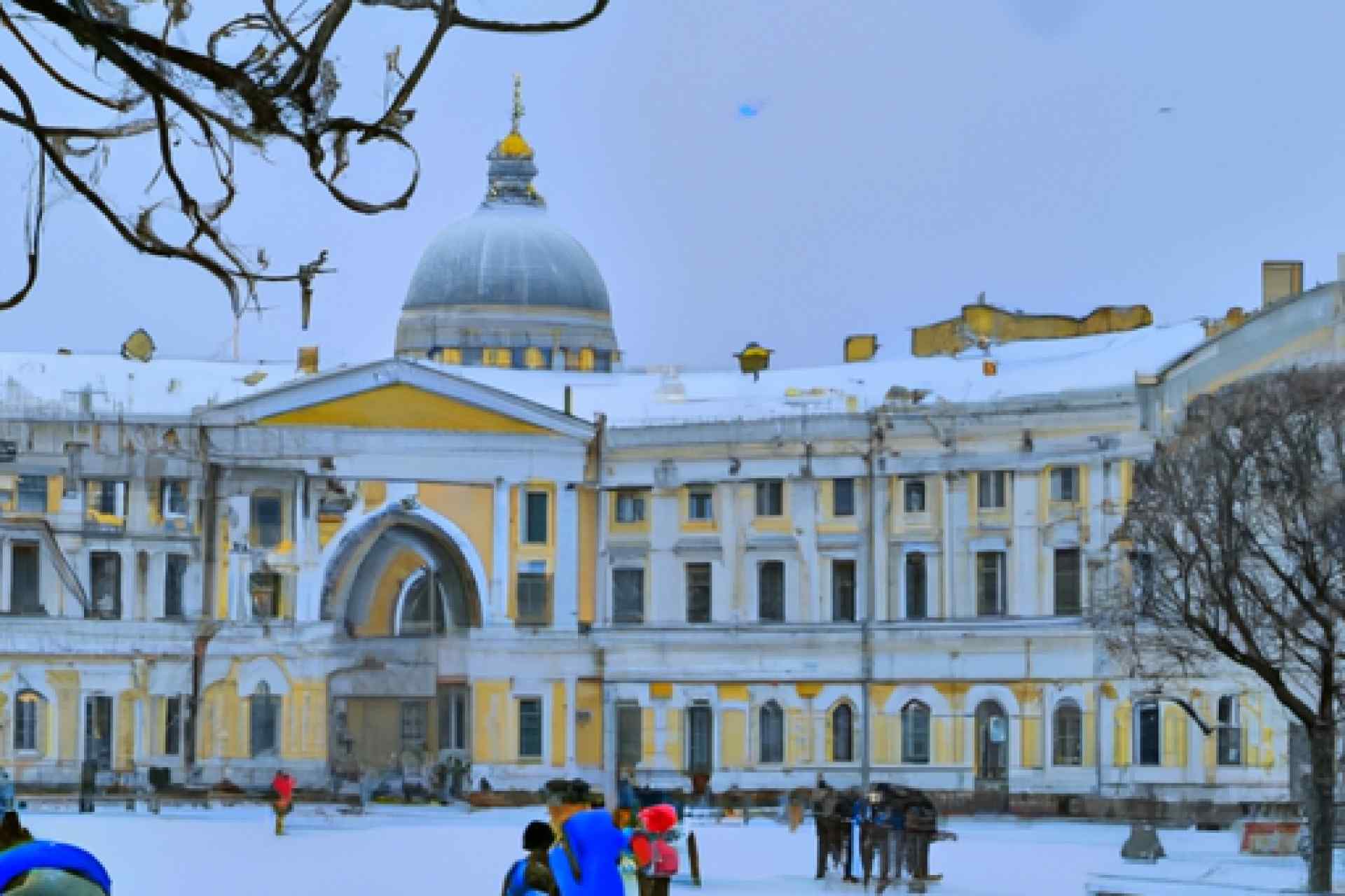 在大雪纷飞的圣彼得堡留学勘察加国立大学