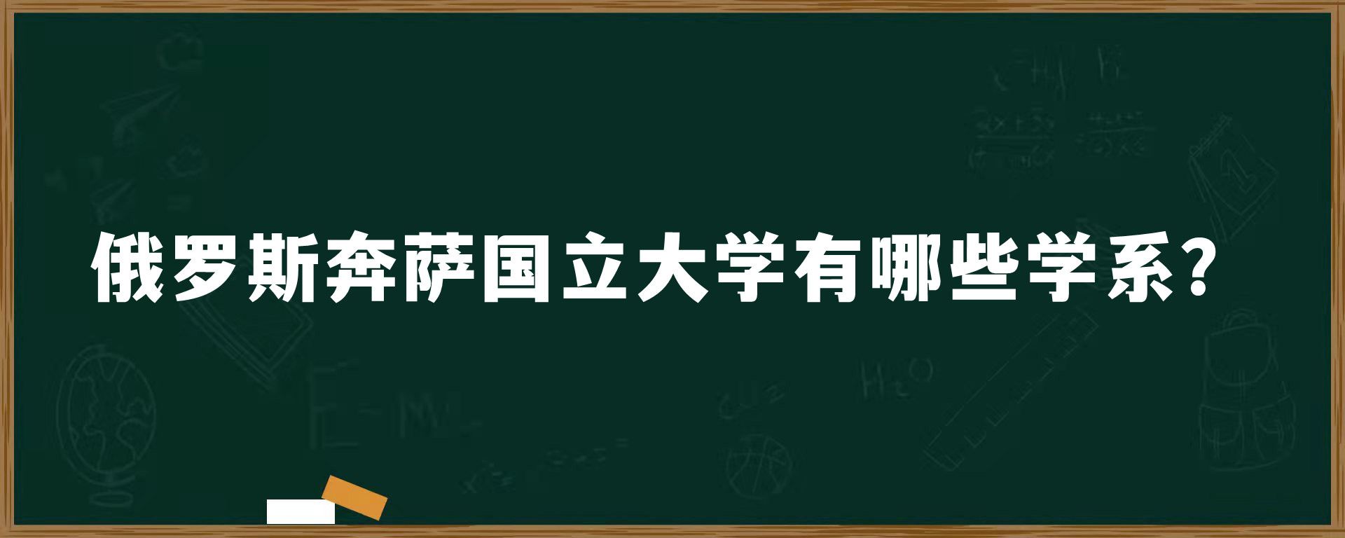 俄罗斯奔萨国立大学有哪些学系？