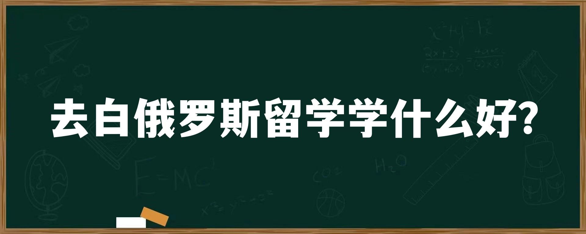 去白俄罗斯留学学什么好？