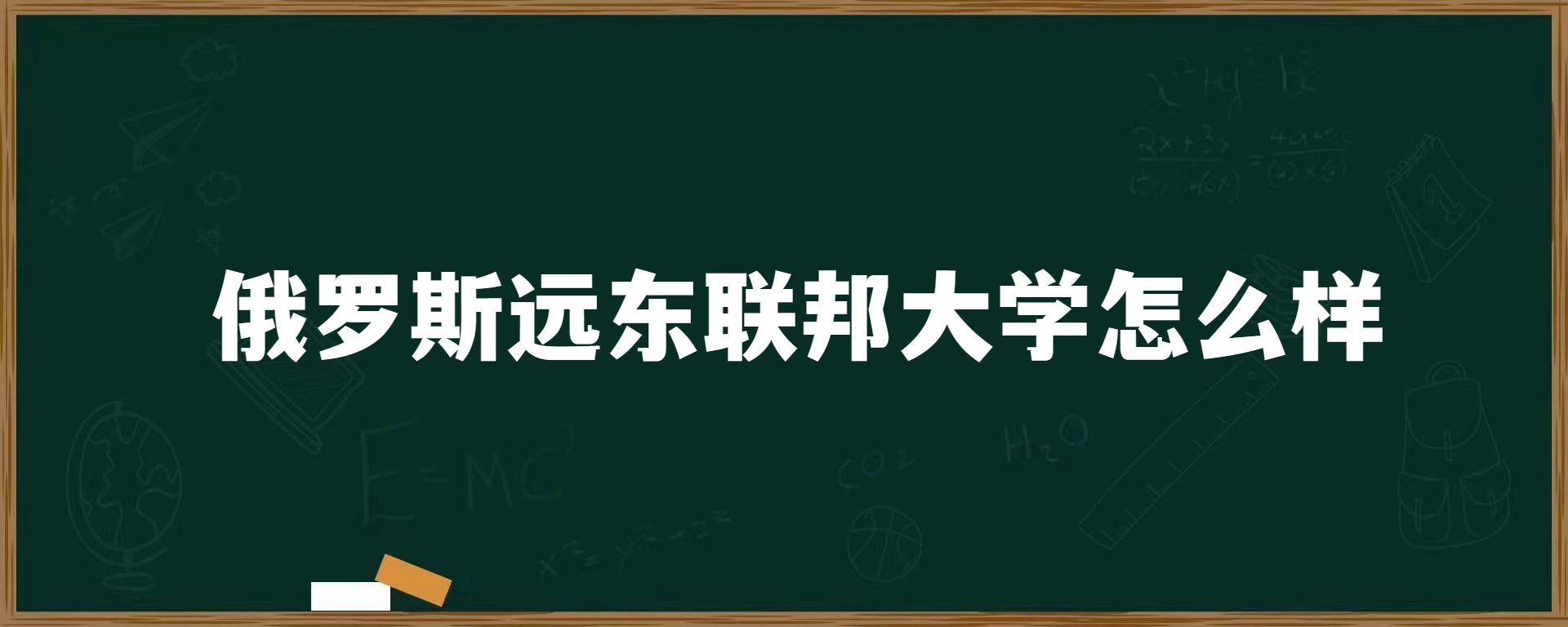 俄罗斯远东联邦大学怎么样