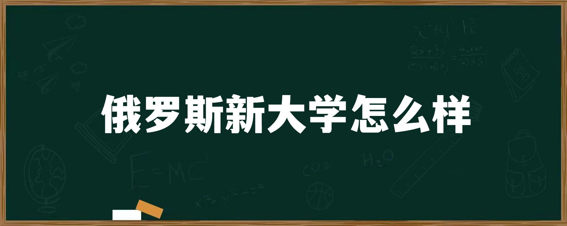 俄罗斯新大学怎么样