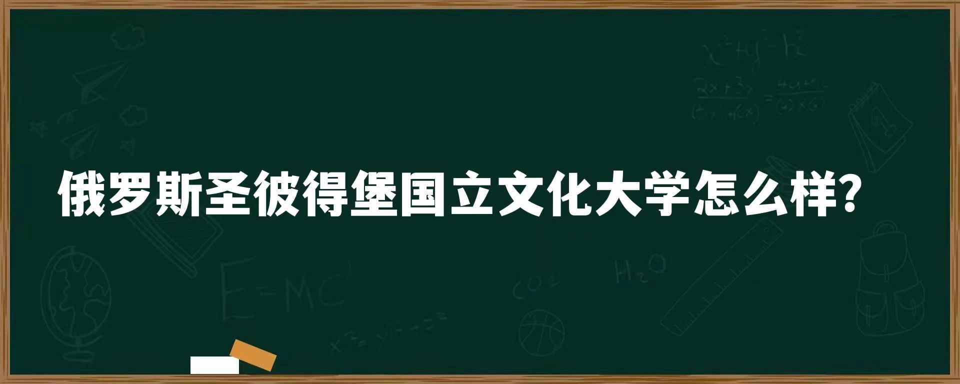 俄罗斯圣彼得堡国立文化大学怎么样？